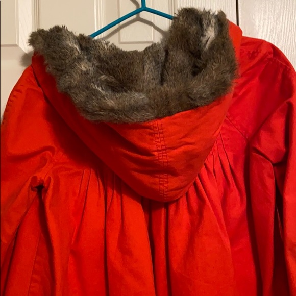 A-line orange spring or fall coat - Picture 4 of 4